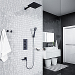 Душевая система встроенная с термостатом Timo Tetra-thermo SX-0199/03SM черный, фото 3